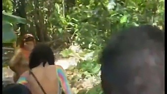 Group Sex On The Beach With Wild Party