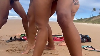 Indulging In Wild Beach Encounters With Unsuspecting Males At The Nude Beach, Resulting In Intense Climax.